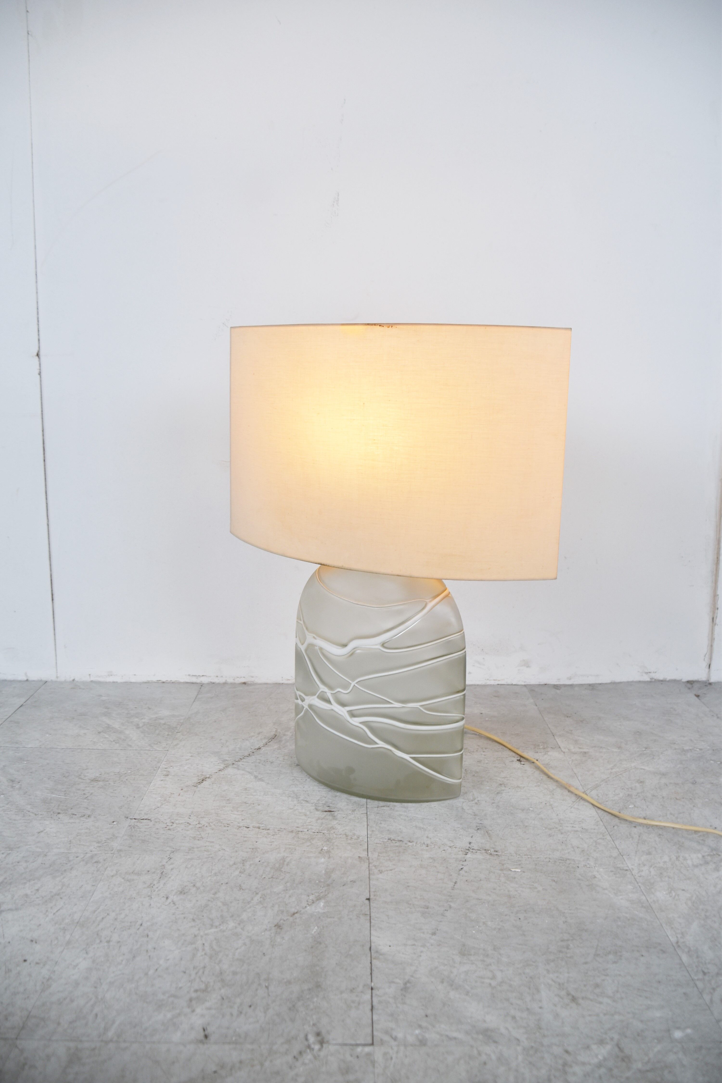 Glass table lamp by Peil and Putzler, 1960s