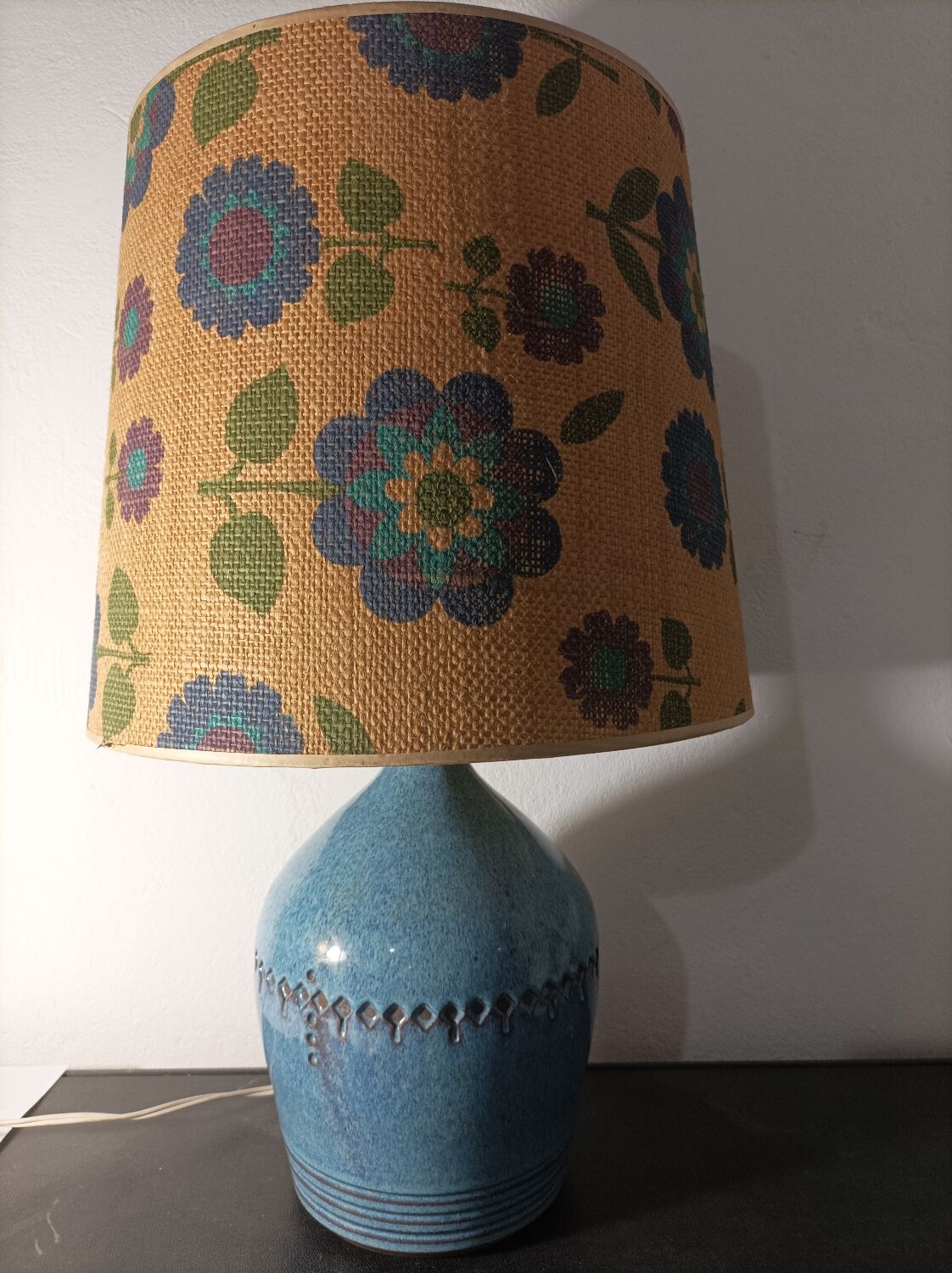 Ceramic bedside lamp Vallauris Émile Masson
