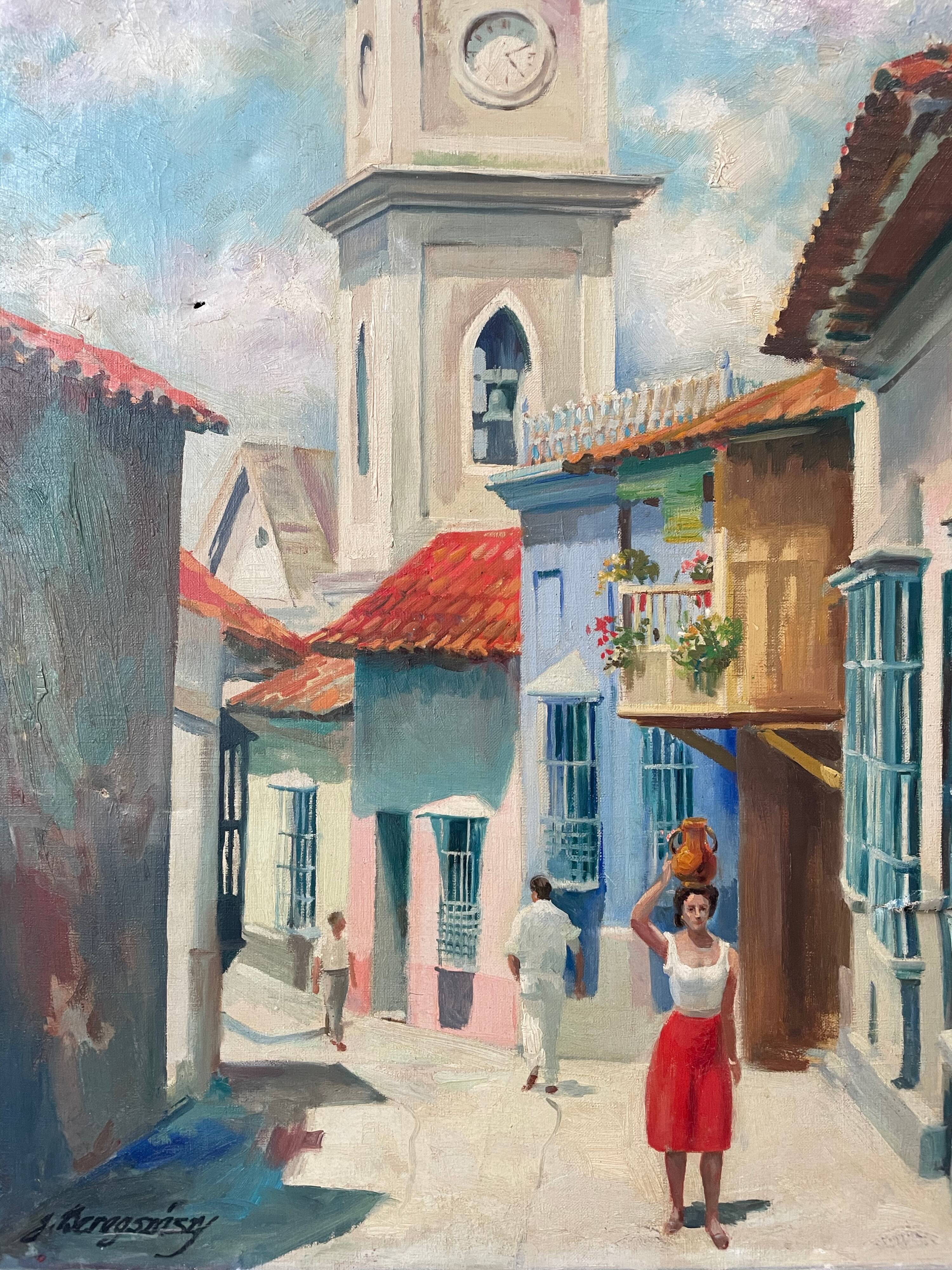 Canvas oil landscape alley 60x80cm