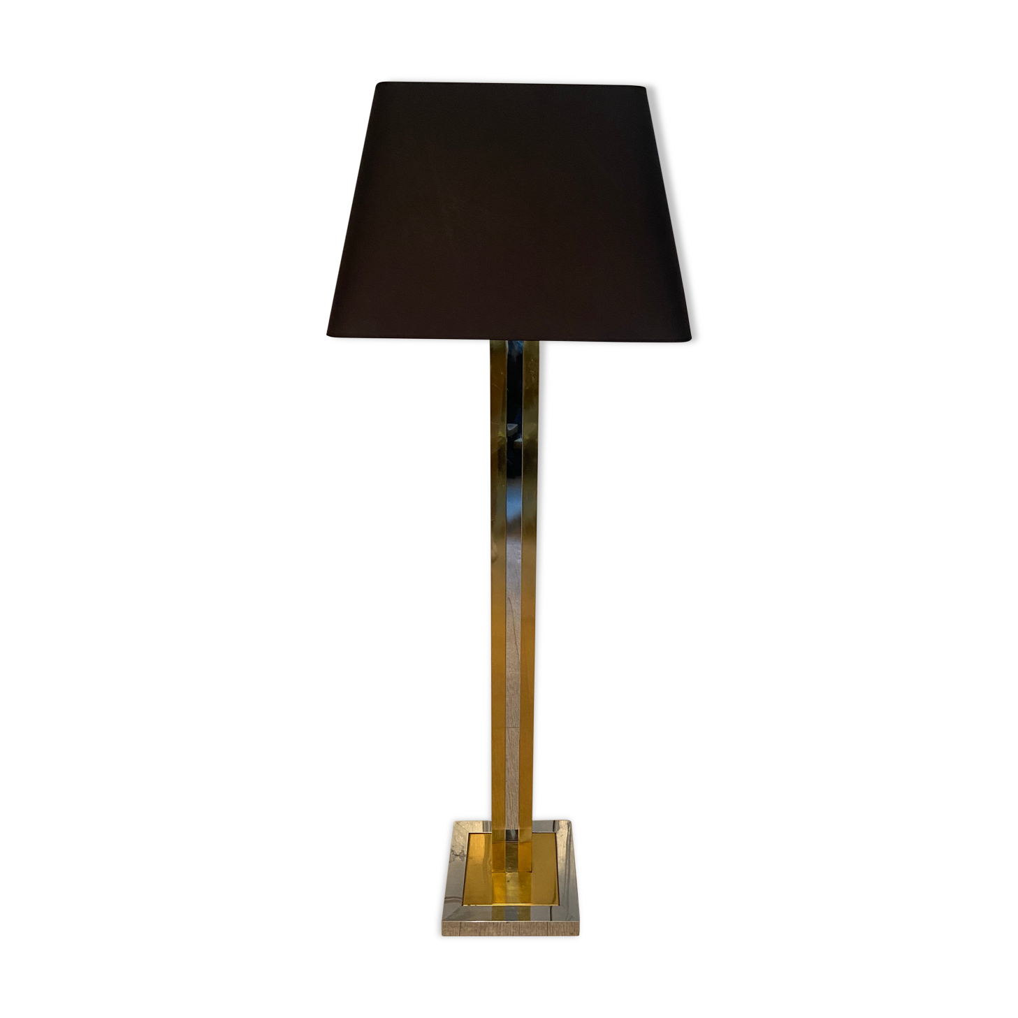 Chrome and gold lamp, Italy, 1970