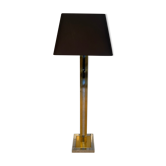 Lampadaire chromé et doré, Italie, 1970