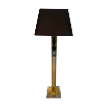 Chrome and gold lamp, Italy, 1970