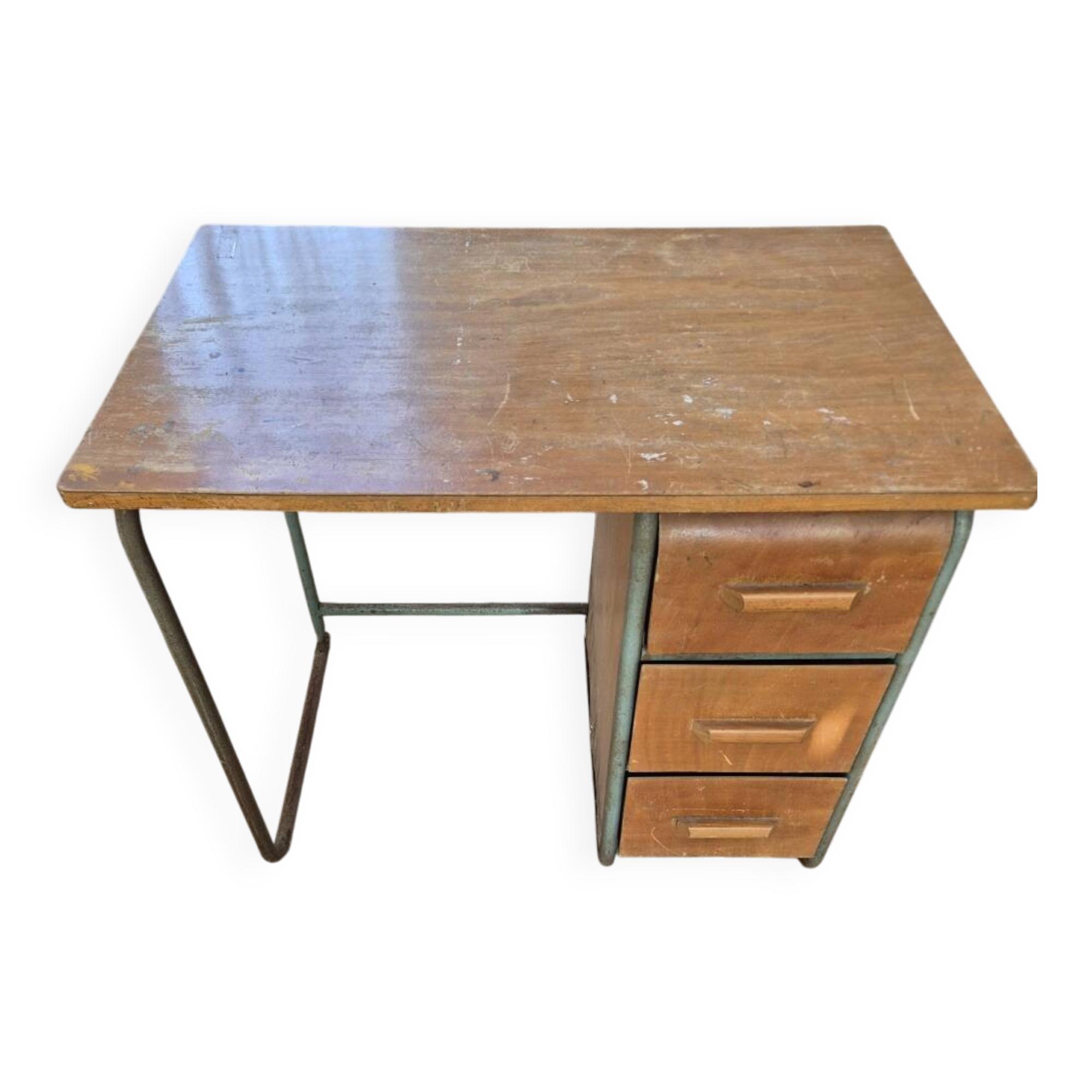 Child's desk with chair in its original condition.