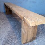 Old solid wood bench of 2 meters