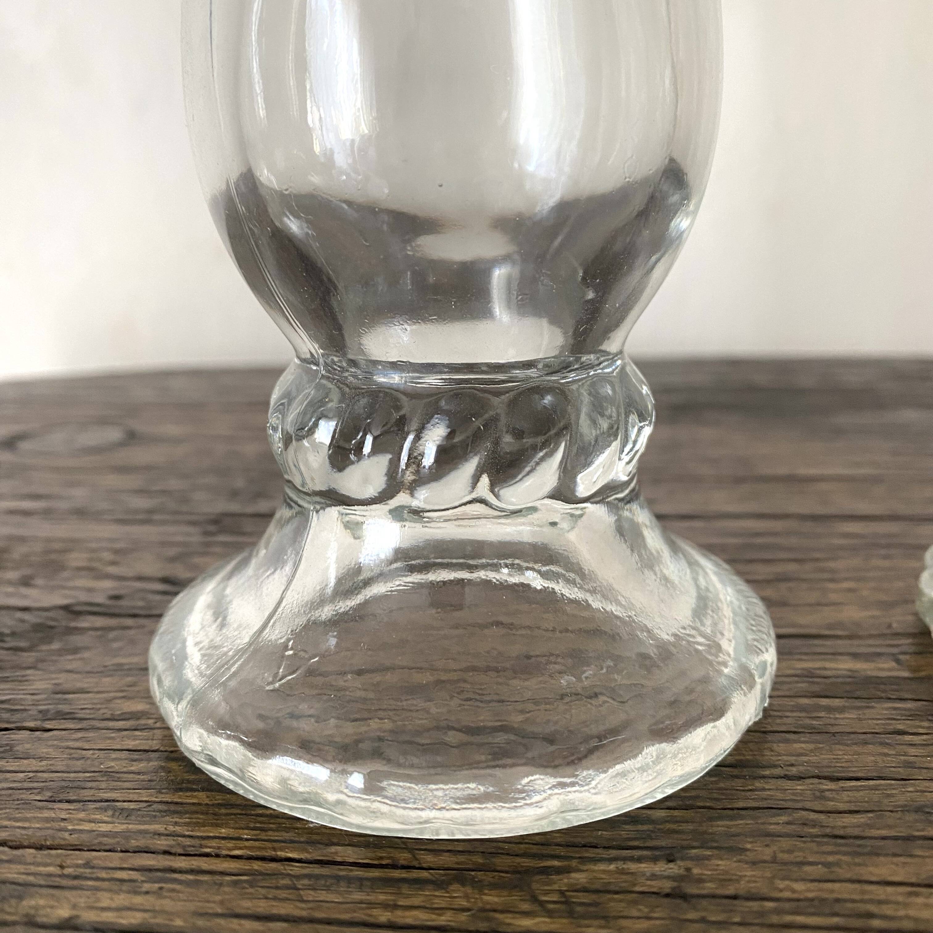 Bonbonnière en verre , bocal en verre avec couvercle
