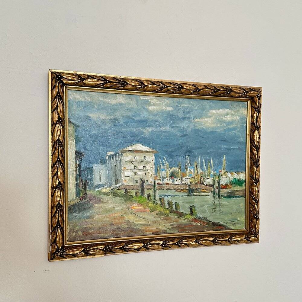 Landscape, 1990, Oil Painting, Framed