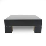 Black lacquered square table, 1970s
