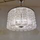 Mid century glass and chrome chandelier, 1960s