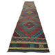 Tapis vintage turkish kilim runner 335 x 63 cm