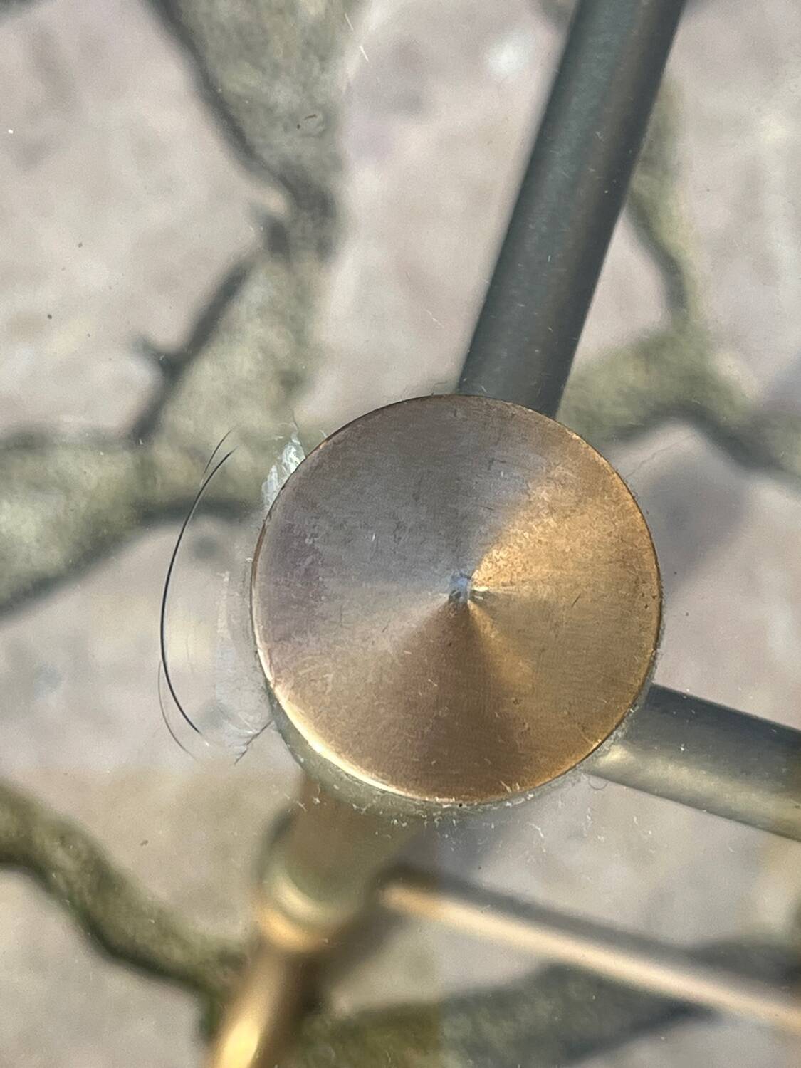Vintage dessert table in glass and gold metal