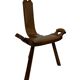 Vintage Spanish chair stool brutalist design wood