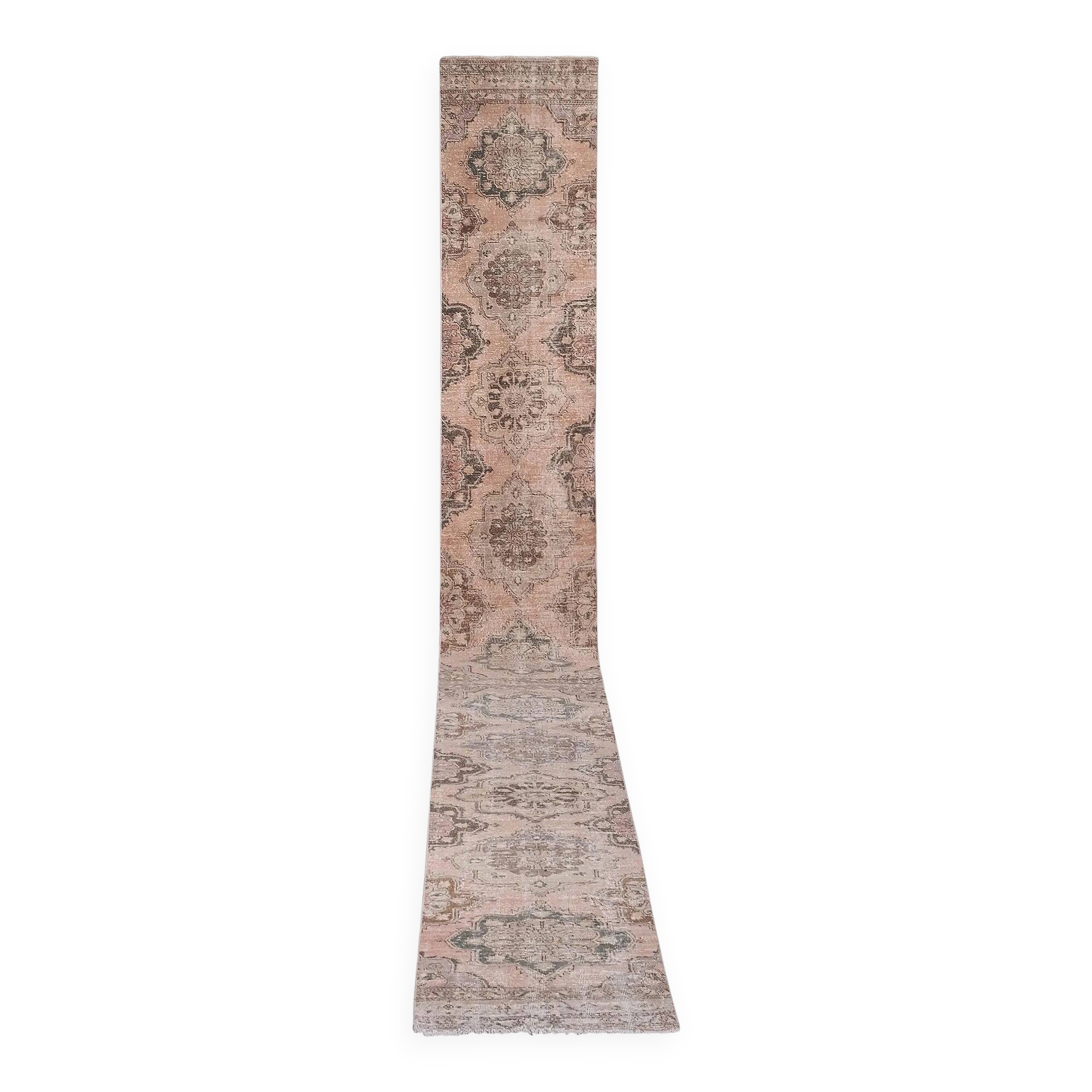 Vintage Turkish hallway rug 80x726 cm