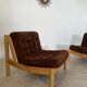 Old modular living room 7 armchairs and vintage Scandinavian design coffee table from the 60s