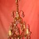crystal chandelier type with a 4-arm light cage