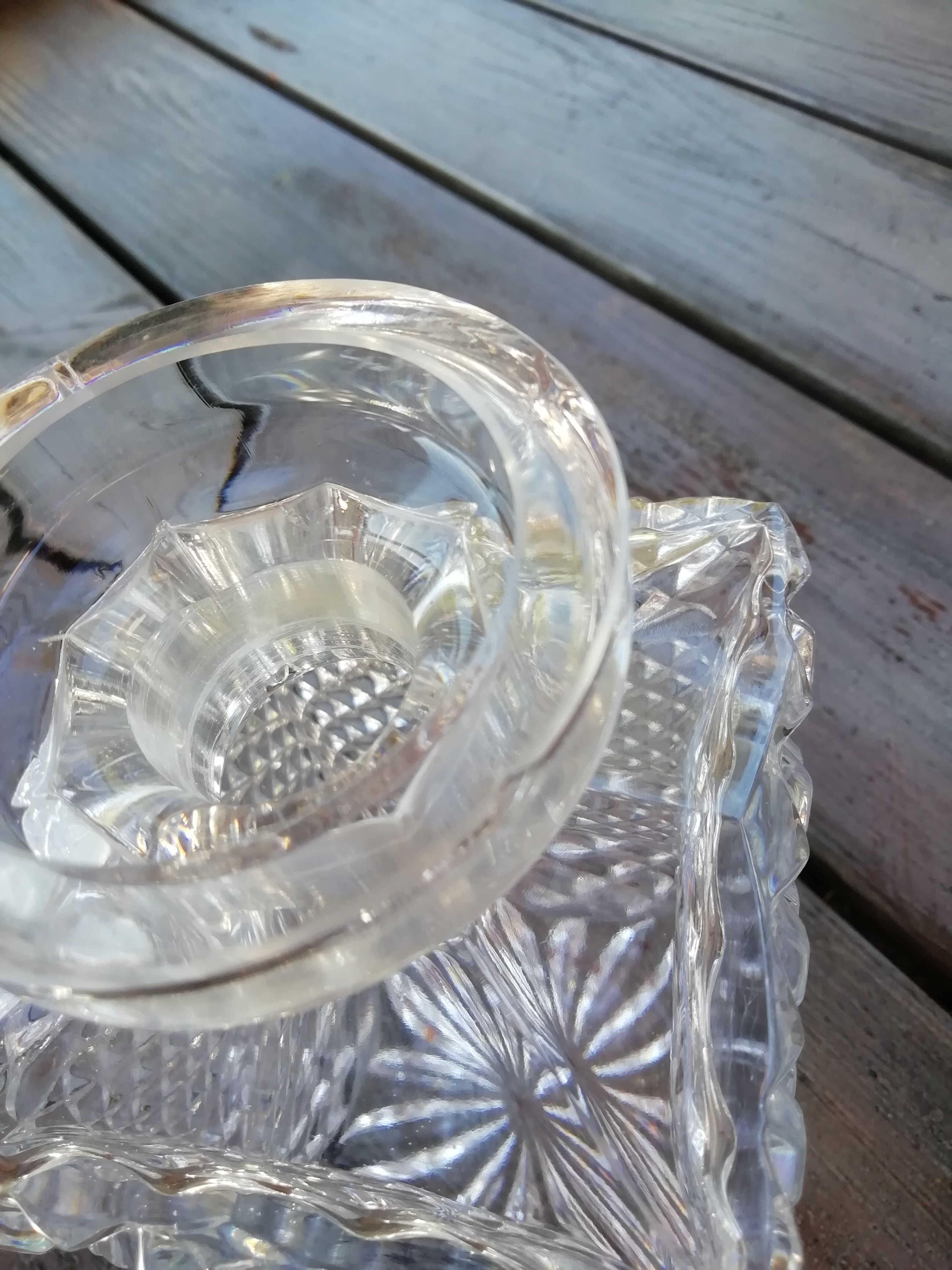 Cut crystal wisky carafe