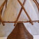Rattan bedside lamp