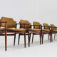 Vintage Danish teak dining room chairs model 62a by Arne Vodder for Sibast