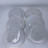 6 antique earthenware plates Martres Tolosane Jodra