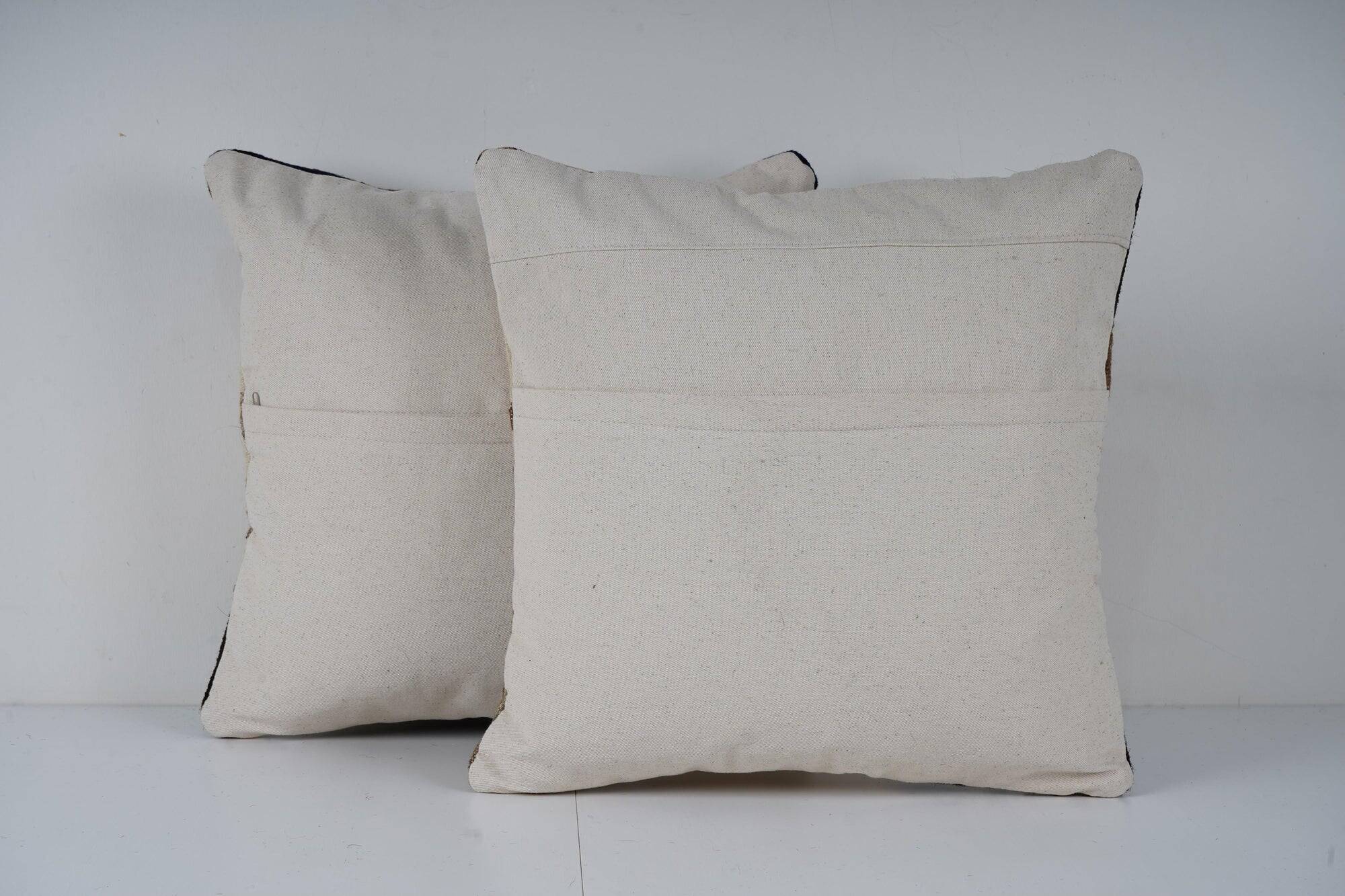 Set of 2 vintage kilim cushion covers 51x51 cm