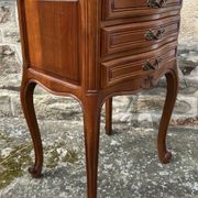 Pair of Louis XV style bedside tables, wood, vintage, early 20th century.