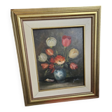Still life painting on canvas