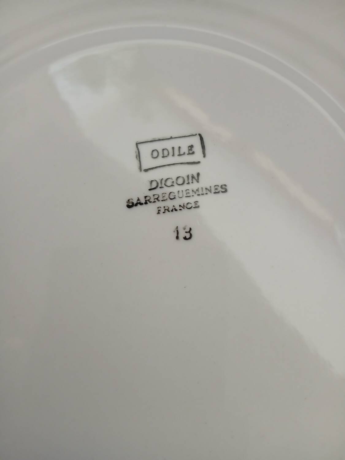 6 Digoin and Sarreguemines dinner plates