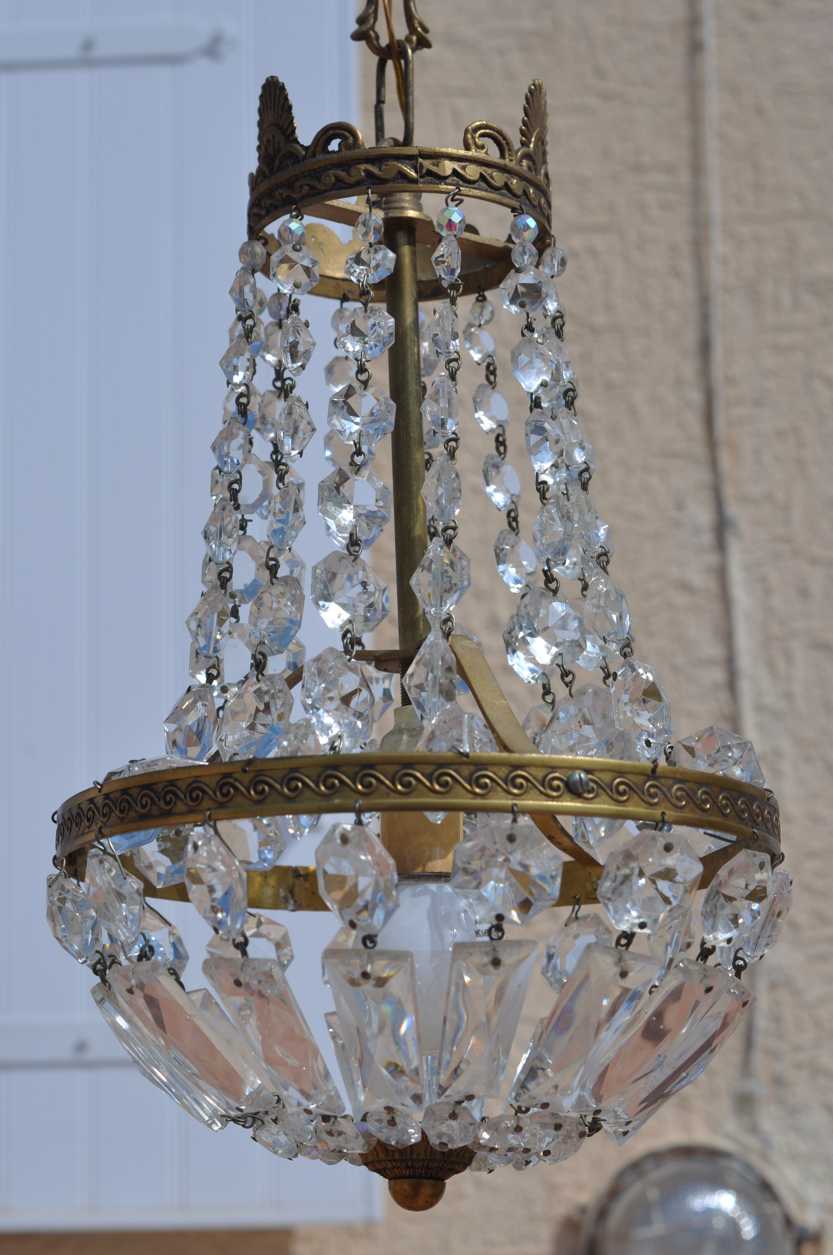 Bronze montgolfiere chandelier with tassels