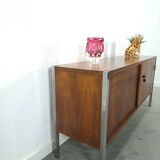 Enfilade en palissandre plus fin avec chromen poten, vintage kast