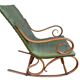 Set de 2 rocking-chairs style thonet en skaï vert