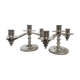 Candle holders or candlesticks made of silver metal