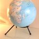 Girard and Barrère terrestrial globe on tripod base / vintage 50s-60s