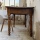 Walnut desk with turned legs, 1900
