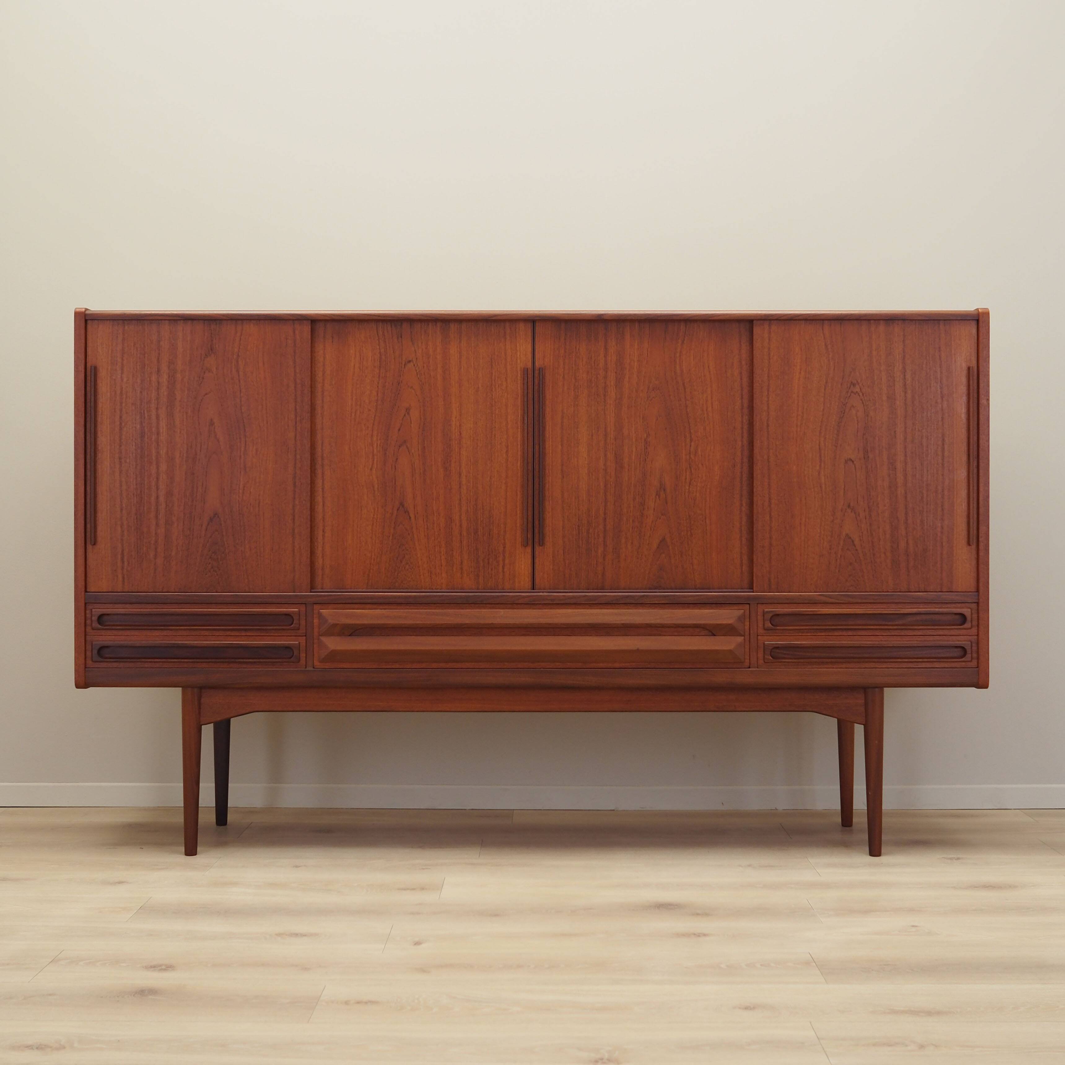 Teak highboard, Danish design, 1960s, production: Denmark