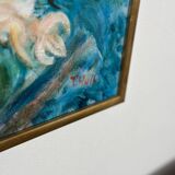 Mid Century Swedish Oil on Canvas – “White Lilies” by Torsten Hult