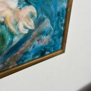 Mid Century Swedish Oil on Canvas – “White Lilies” by Torsten Hult