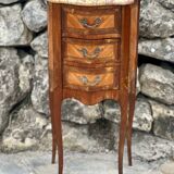 Small Louis XV style marquetry chiffonniere table