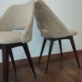 Beige vintage shaggy chairs