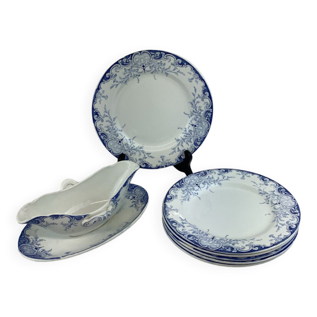 Ensemble vaisselle ancienne made in france Luneville Selency — free download