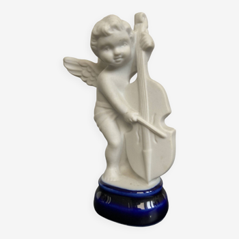 Angelot musician Limoges porcelain biscuit