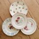 4 mismatched vintage floral earthenware dessert plates – Lot Rosie