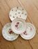 4 mismatched vintage floral earthenware dessert plates – Lot Rosie
