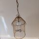 Suspension vintage en forme de cage à  oiseau