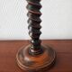 French vintage turned wooden lamp from the 40s-50s.