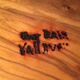 Empty wooden pocket signed Tony Bain Vallauris 50s