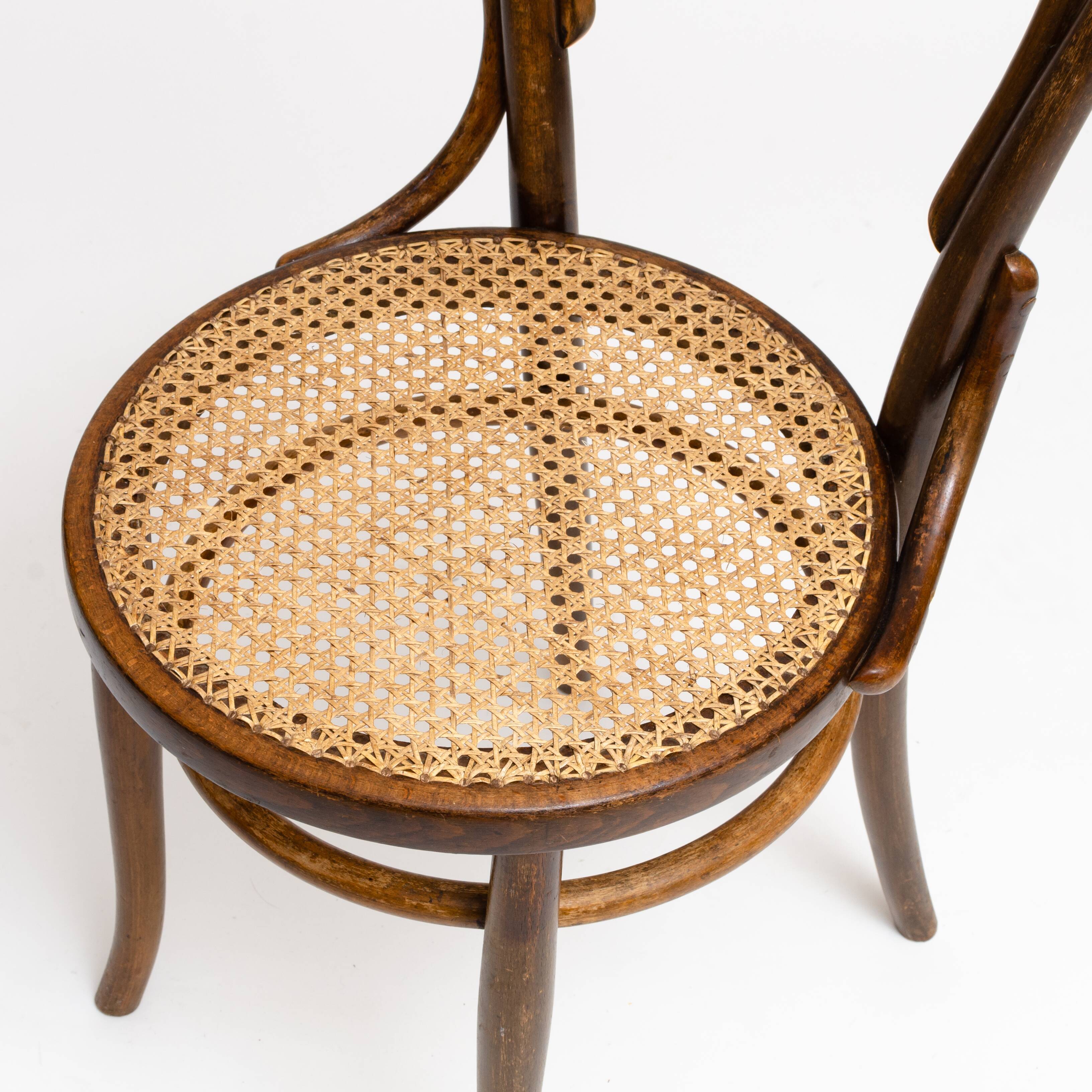 Chair No. 14 in curved wood and Fischel tanned seat