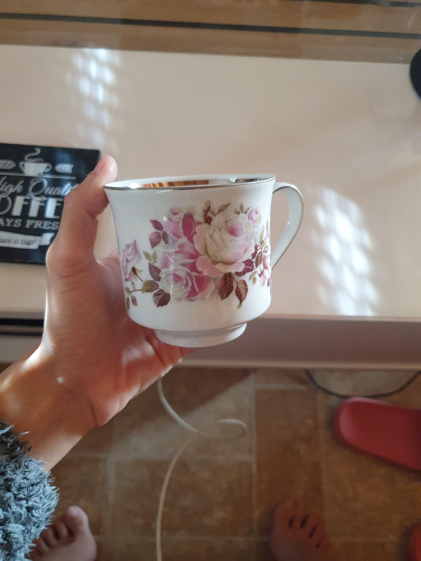 Gloria Bayreuth porcelain cup and saucer.