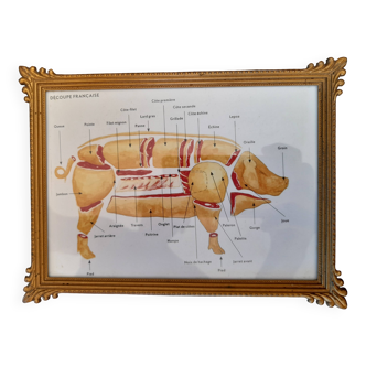 Antique rectangular gilded frame
