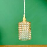 Vintage amber glass bubble suspension globe