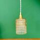 Vintage amber glass bubble suspension globe