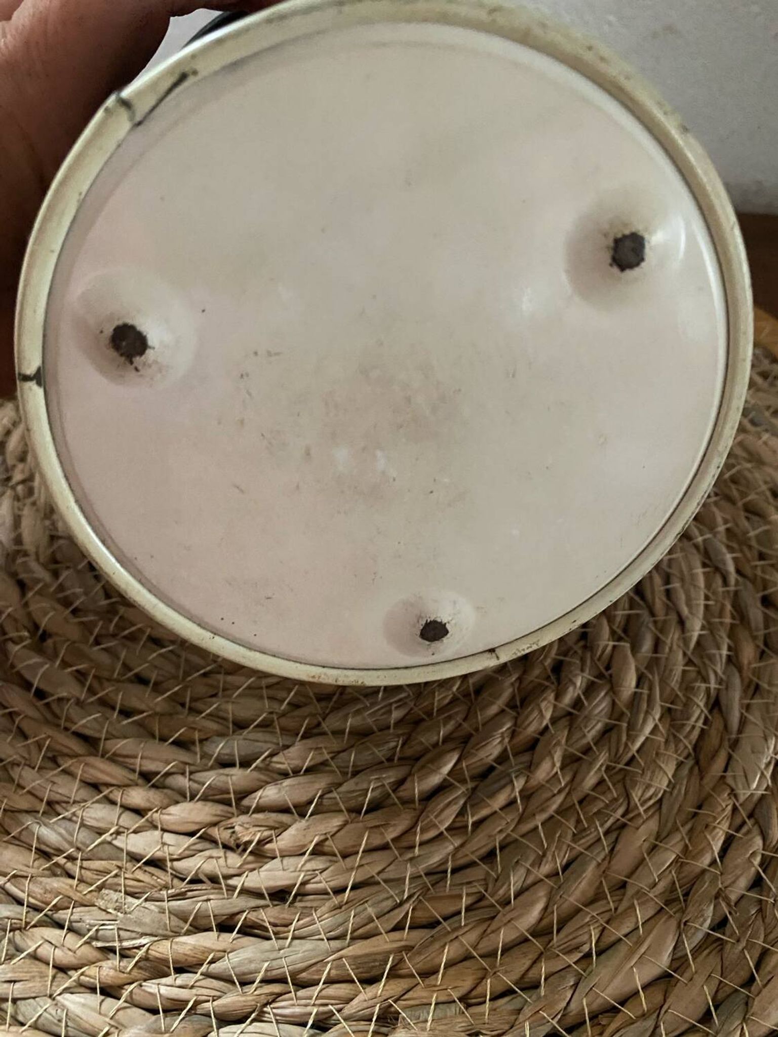 Boîte en tôle motif japonisant années 40.